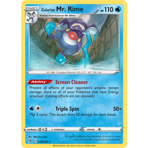 Galarian Mr. Rime 38/192 Pokemon TCG Sword & Shield Rebel Clash