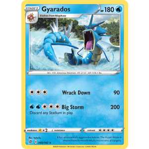 Rare Holo Gyarados 40/192 Pokemon TCG Sword & Shield Rebel Clash