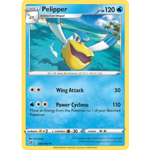 Pelipper 42/192 Pokemon TCG Sword & Shield Rebel Clash