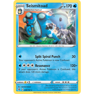 Seismitoad 46/192 Pokemon TCG Sword & Shield Rebel Clash