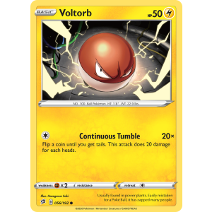 Voltorb 56/192 Pokemon TCG Sword & Shield Rebel Clash