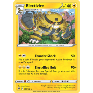 Electivire 59/192 Pokemon TCG Sword & Shield Rebel Clash