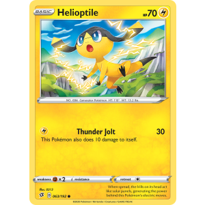 Helioptile 63/192 Pokemon TCG Sword & Shield Rebel Clash