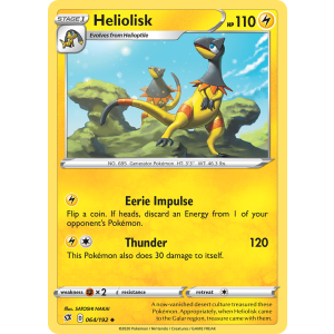 Heliolisk 64/192 Pokemon TCG Sword & Shield Rebel Clash