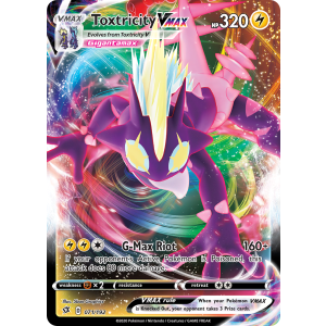 Rare Holo VMAX Toxtricity VMAX 71/192 Pokemon TCG Sword & Shield Rebel Clash