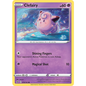 Clefairy 74/192 Pokemon TCG Sword & Shield Rebel Clash