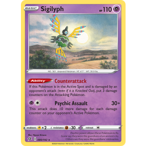 Sigilyph 80/192 Pokemon TCG Sword & Shield Rebel Clash