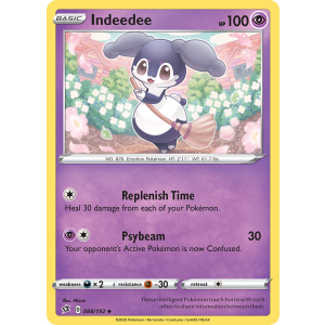 Indeedee 88/192 Pokemon TCG Sword & Shield Rebel Clash