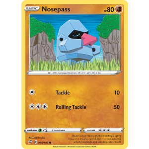 Nosepass 96/192 Pokemon TCG Sword & Shield Rebel Clash