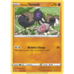 Galarian Yamask 101/192 Pokemon TCG Sword & Shield Rebel Clash