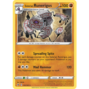 Galarian Runerigus 102/192 Pokemon TCG Sword & Shield Rebel Clash