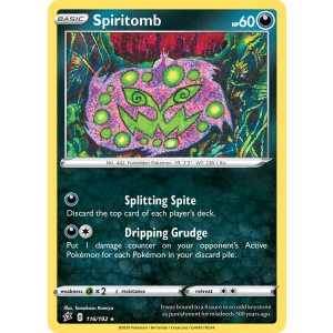 Spiritomb 116/192 Pokemon TCG Sword & Shield Rebel Clash