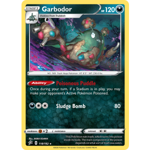 Garbodor 118/192 Pokemon TCG Sword & Shield Rebel Clash