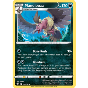 Mandibuzz 120/192 Pokemon TCG Sword & Shield Rebel Clash