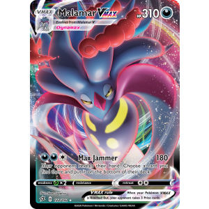 Rare Holo VMAX Malamar VMAX 122/192 Pokemon TCG Sword & Shield Rebel Clash