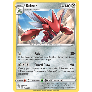 Scizor 128/192 Pokemon TCG Sword & Shield Rebel Clash