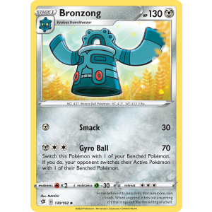 Bronzong 130/192 Pokemon TCG Sword & Shield Rebel Clash