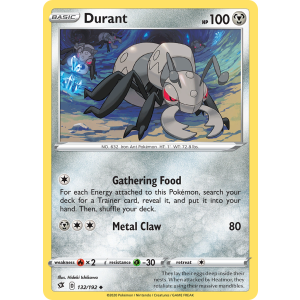 Durant 132/192 Pokemon TCG Sword & Shield Rebel Clash