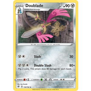 Doublade 134/192 Pokemon TCG Sword & Shield Rebel Clash