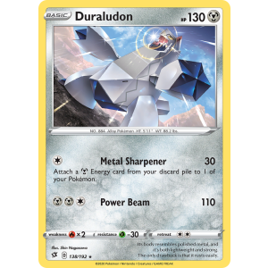 Rare Holo Duraludon 138/192 Pokemon TCG Sword & Shield Rebel Clash