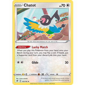 Chatot 142/192 Pokemon TCG Sword & Shield Rebel Clash