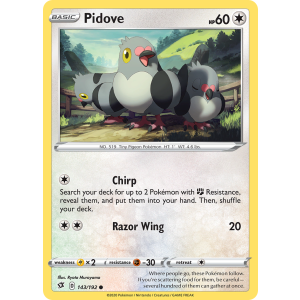 Pidove 143/192 Pokemon TCG Sword & Shield Rebel Clash