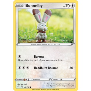 Bunnelby 146/192 Pokemon TCG Sword & Shield Rebel Clash