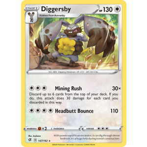 Diggersby 147/192 Pokemon TCG Sword & Shield Rebel Clash