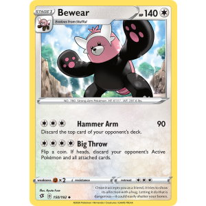 Bewear 150/192 Pokemon TCG Sword & Shield Rebel Clash