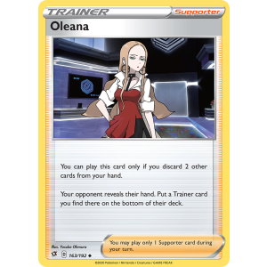 Oleana 163/192 Pokemon TCG Sword & Shield Rebel Clash