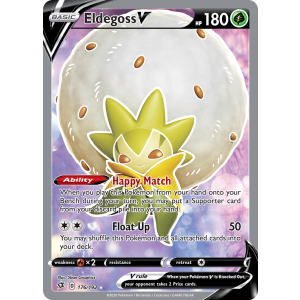 Rare Ultra Eldegoss V 176/192 Pokemon TCG Sword & Shield Rebel Clash