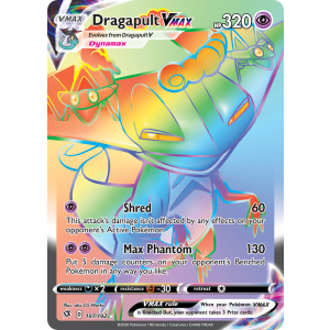 Rare Rainbow Dragapult VMAX 197/192 Pokemon TCG Sword & Shield Rebel Clash