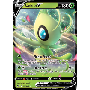 Rare Holo V Celebi V 1/202 Pokemon TCG Sword & Shield Sword & Shield