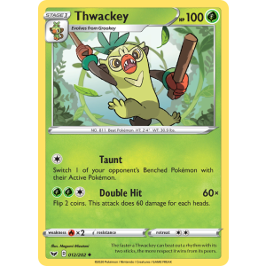 Thwackey 12/202 Pokemon TCG Sword & Shield Sword & Shield