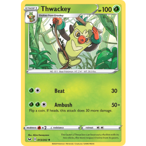 Thwackey 13/202 Pokemon TCG Sword & Shield Sword & Shield