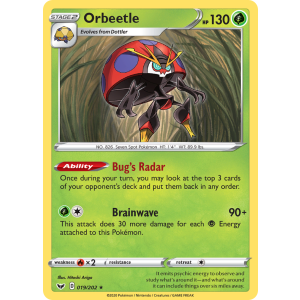 Orbeetle 19/202 Pokemon TCG Sword & Shield Sword & Shield