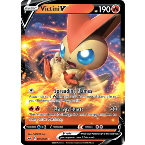 Rare Holo V Victini V 25/202 Pokemon TCG Sword & Shield Sword & Shield