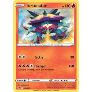 Turtonator 29/202 Pokemon TCG Sword & Shield Sword & Shield