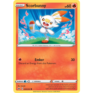 Scorbunny 30/202 Pokemon TCG Sword & Shield Sword & Shield