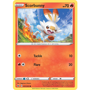 Scorbunny 31/202 Pokemon TCG Sword & Shield Sword & Shield