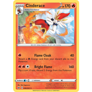 Cinderace 36/202 Pokemon TCG Sword & Shield Sword & Shield