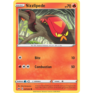 Sizzlipede 37/202 Pokemon TCG Sword & Shield Sword & Shield