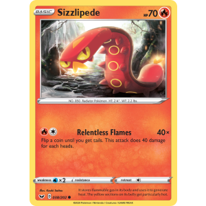 Sizzlipede 38/202 Pokemon TCG Sword & Shield Sword & Shield