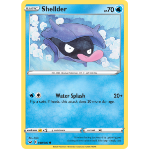 Shellder 40/202 Pokemon TCG Sword & Shield Sword & Shield