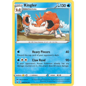 Kingler 44/202 Pokemon TCG Sword & Shield Sword & Shield