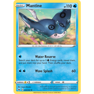 Mantine 52/202 Pokemon TCG Sword & Shield Sword & Shield