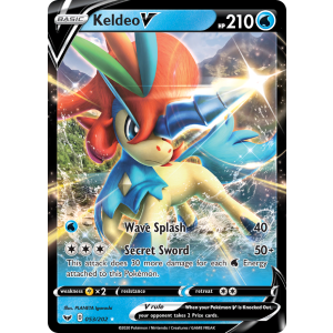 Rare Holo V Keldeo V 53/202 Pokemon TCG Sword & Shield Sword & Shield