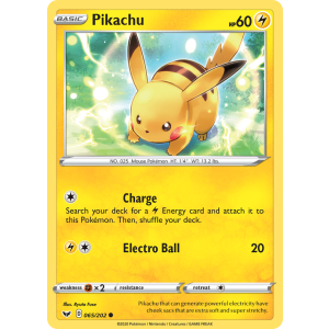 Pikachu 65/202 Pokemon TCG Sword & Shield Sword & Shield