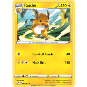 Raichu 66/202 Pokemon TCG Sword & Shield Sword & Shield