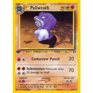 Poliwrath 28/75 Pokemon TCG Neo Neo Discovery